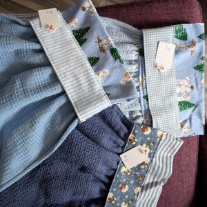 Blue and White Winter-Themed Fabric Bundle